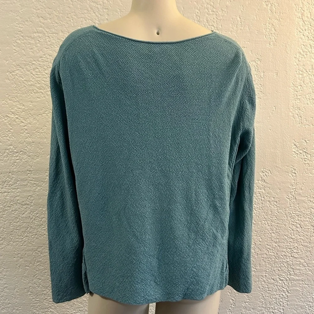 EILEEN FISHER PL MINT TURQUOISE 100% wool SWEATER as is